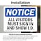 Signmission All Visitors Must Sign, Vinyl Decal, 7in W x 5in L, 2PK OS-2PACK-NS-D-57-L-15244 - alternate 5